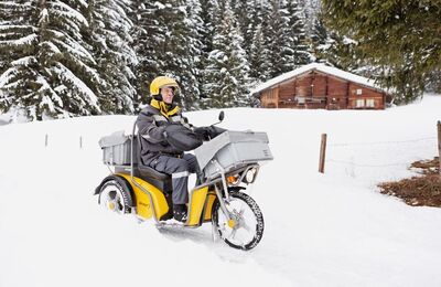 Postbote im Schnee