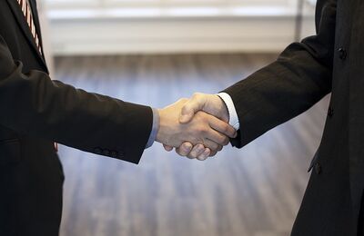 Shaking hands