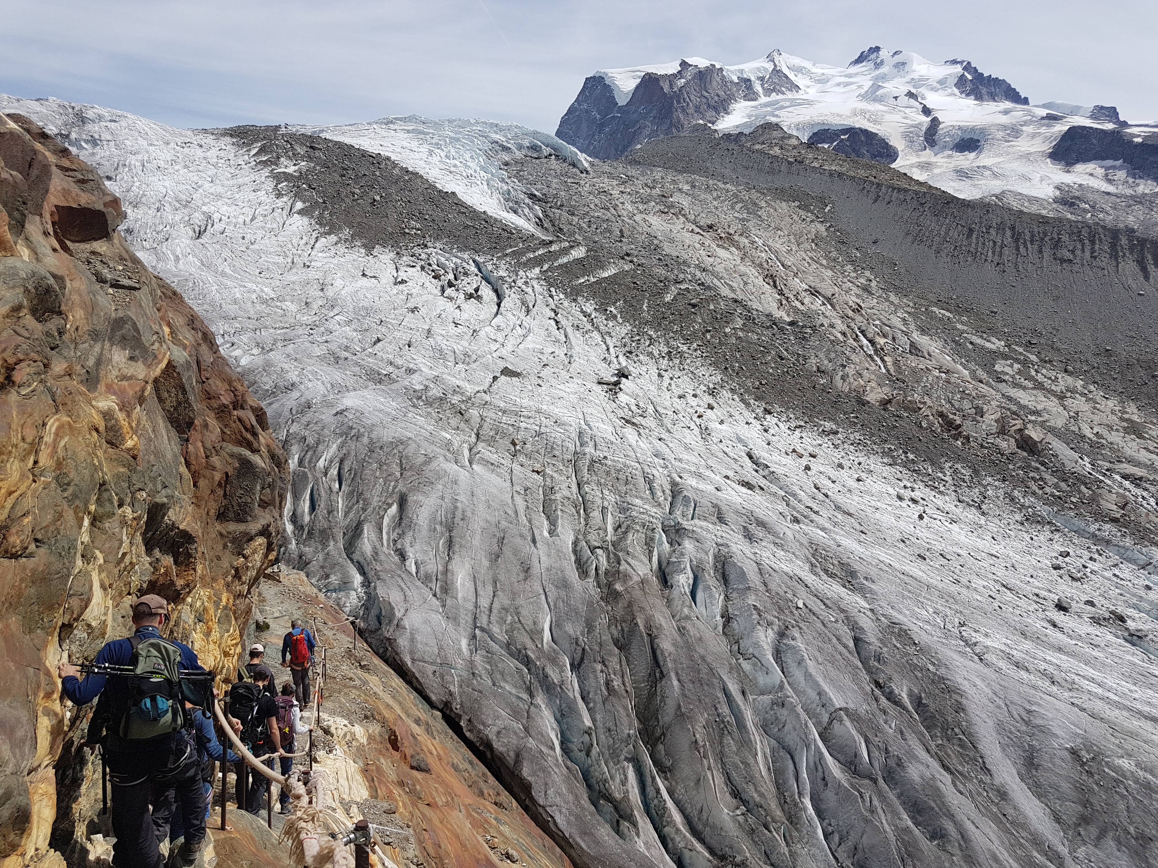 Einstieg auf den Gletscher
